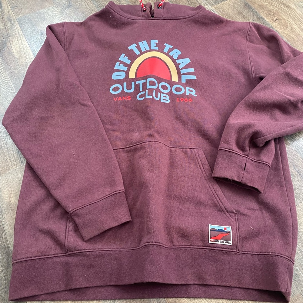 Vans Men's Burgundy Outdoor Club Hoodie